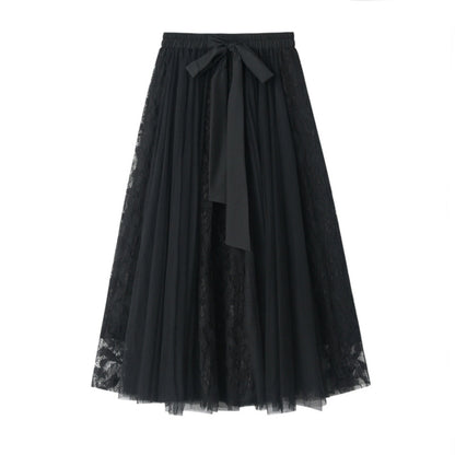 Embroidered Fairy Floral Tulle Midi Skirt