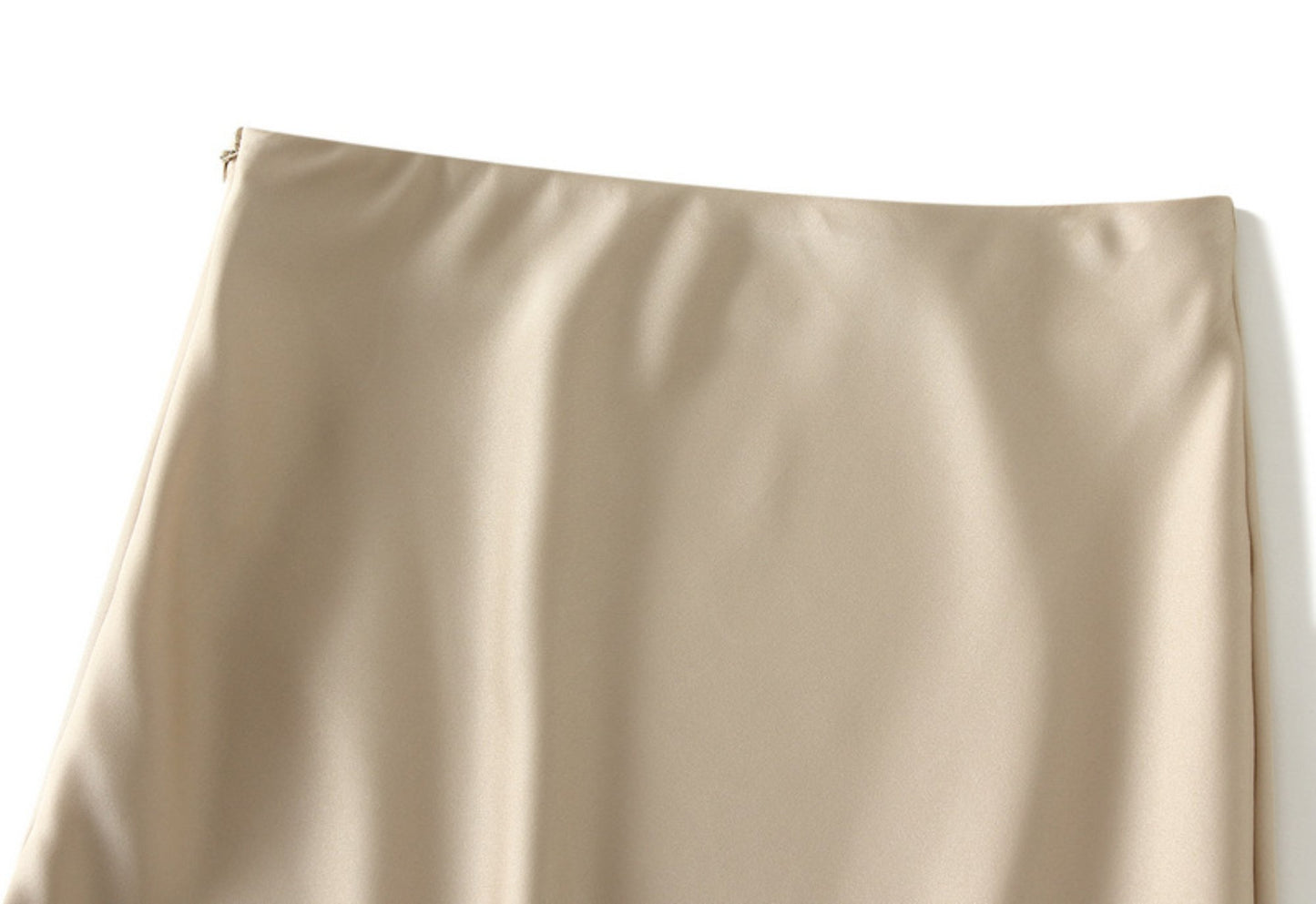 Faux Silk A-line Skirt