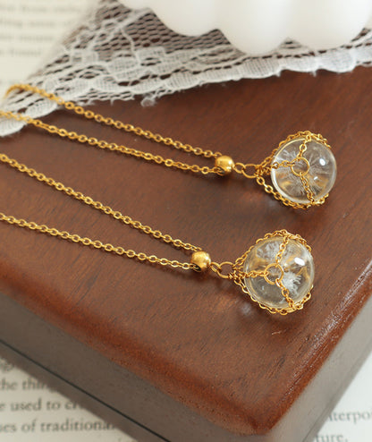Crystal Ball Pendant Necklace/Waterproof