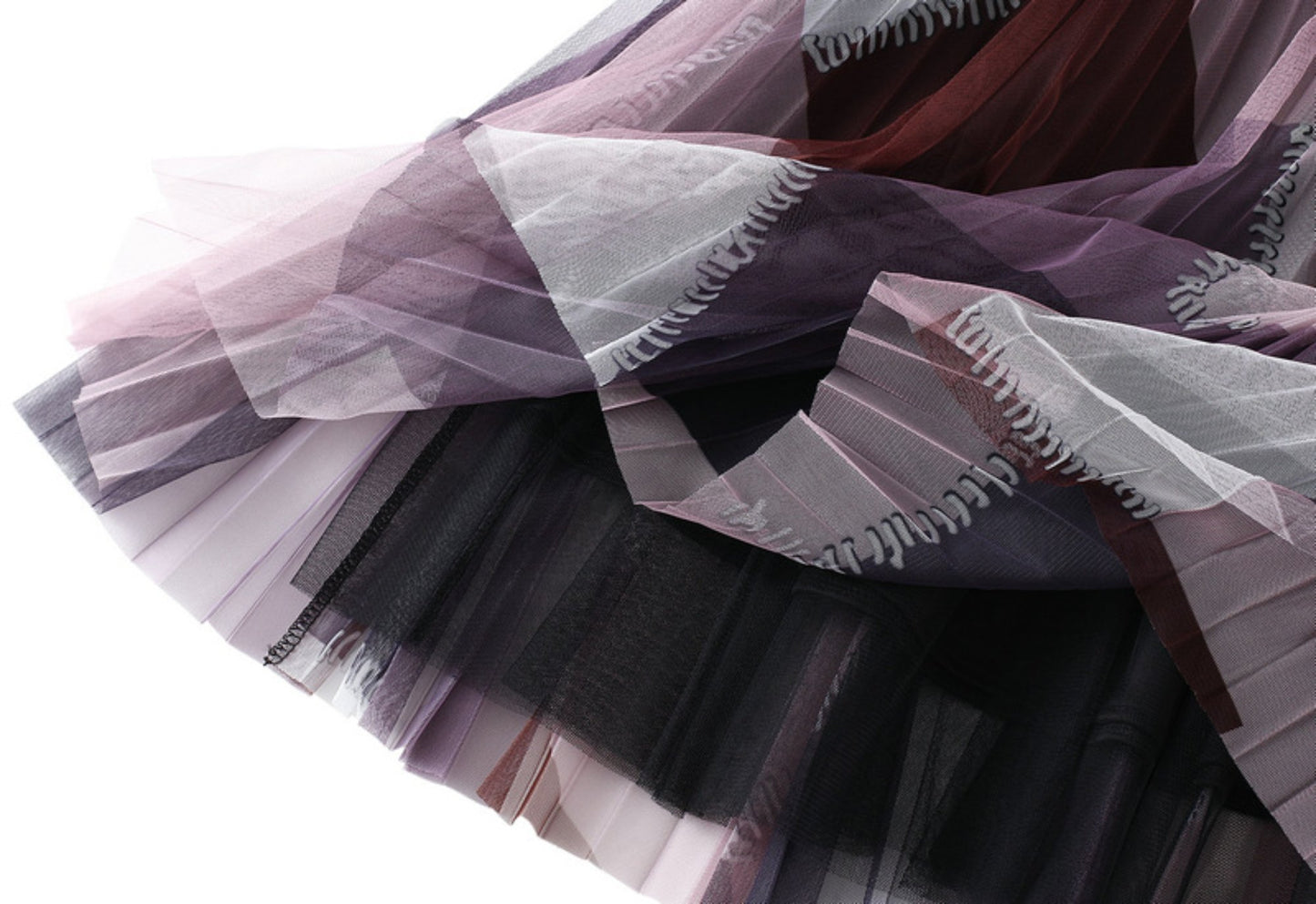 Pleated Fairy Mesh Tulle Skirt