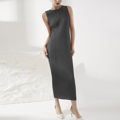 Long Pleated Dress