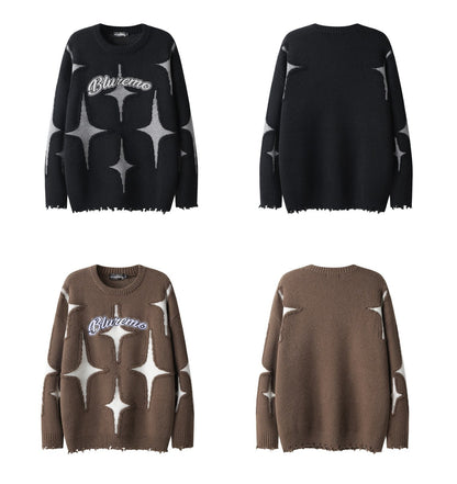 Unisex Four-Pointed Star Knitted Sweaters
