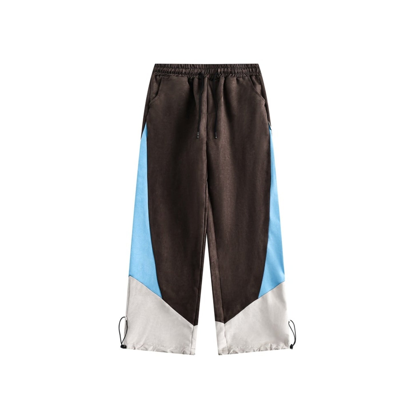 Retro Patchwork Contrasting Sports Casual Pants