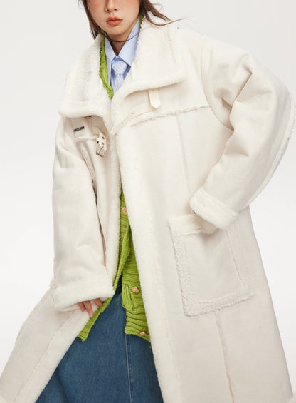 High Neck Long Winter Coat With Pockets