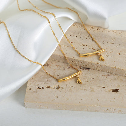 Bamboo Pendant Necklace/Waterproof