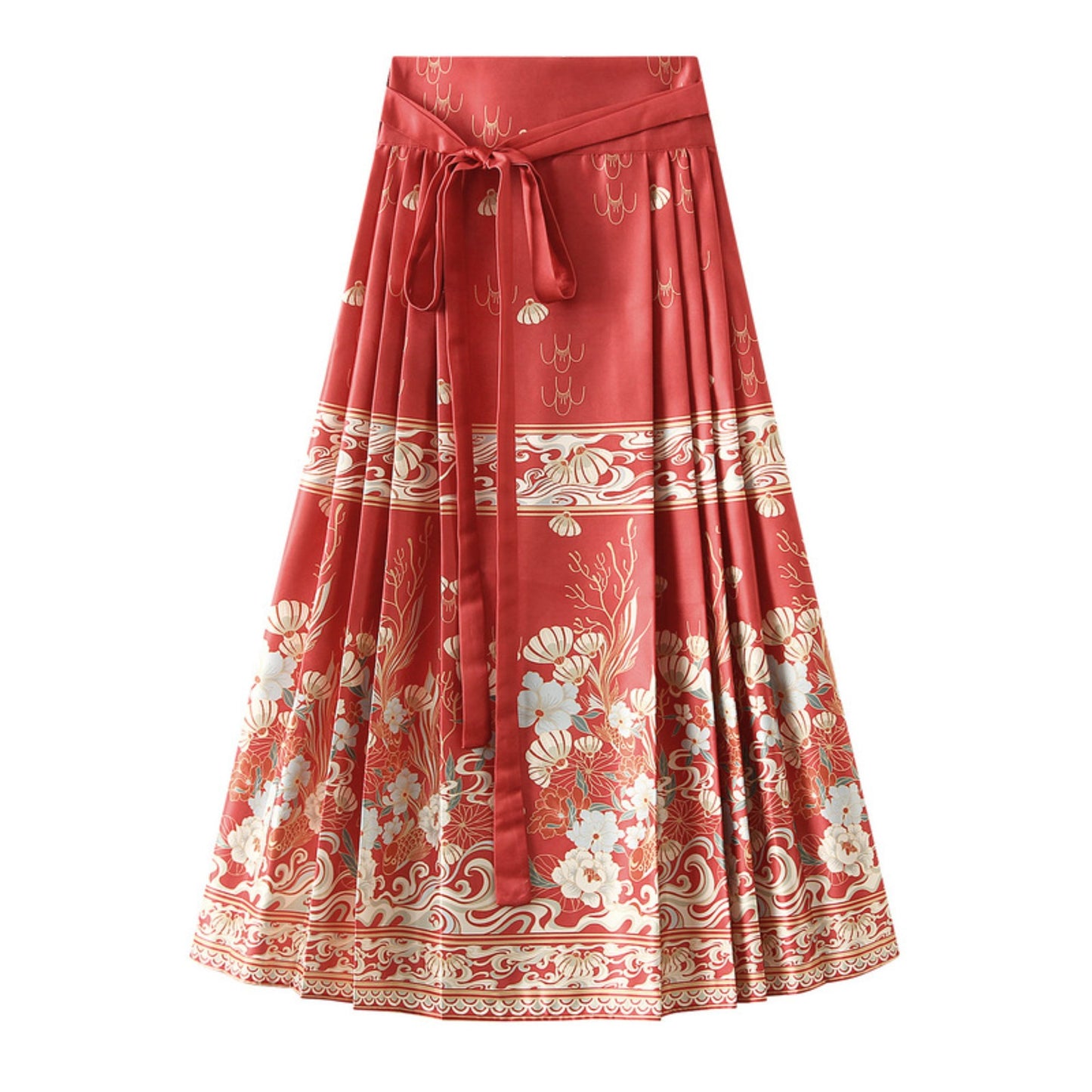 One-piece Printed Flower Skirt