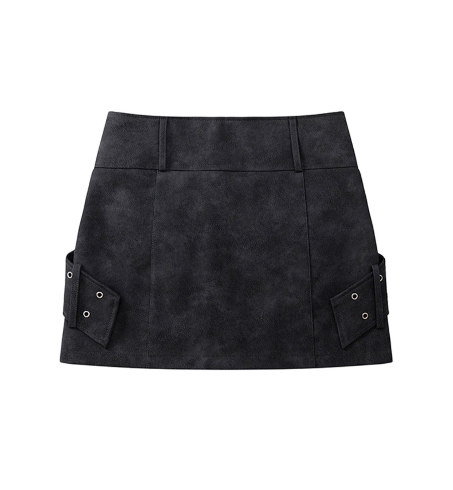 Zipper A Line Mini Skirt