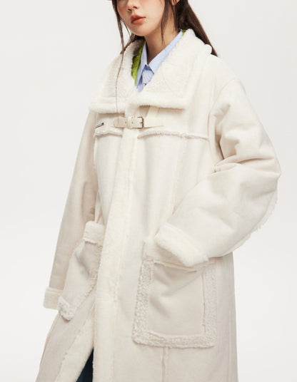 High Neck Long Winter Coat With Pockets