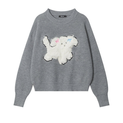 Unisex Cute Dog Knit Sweater