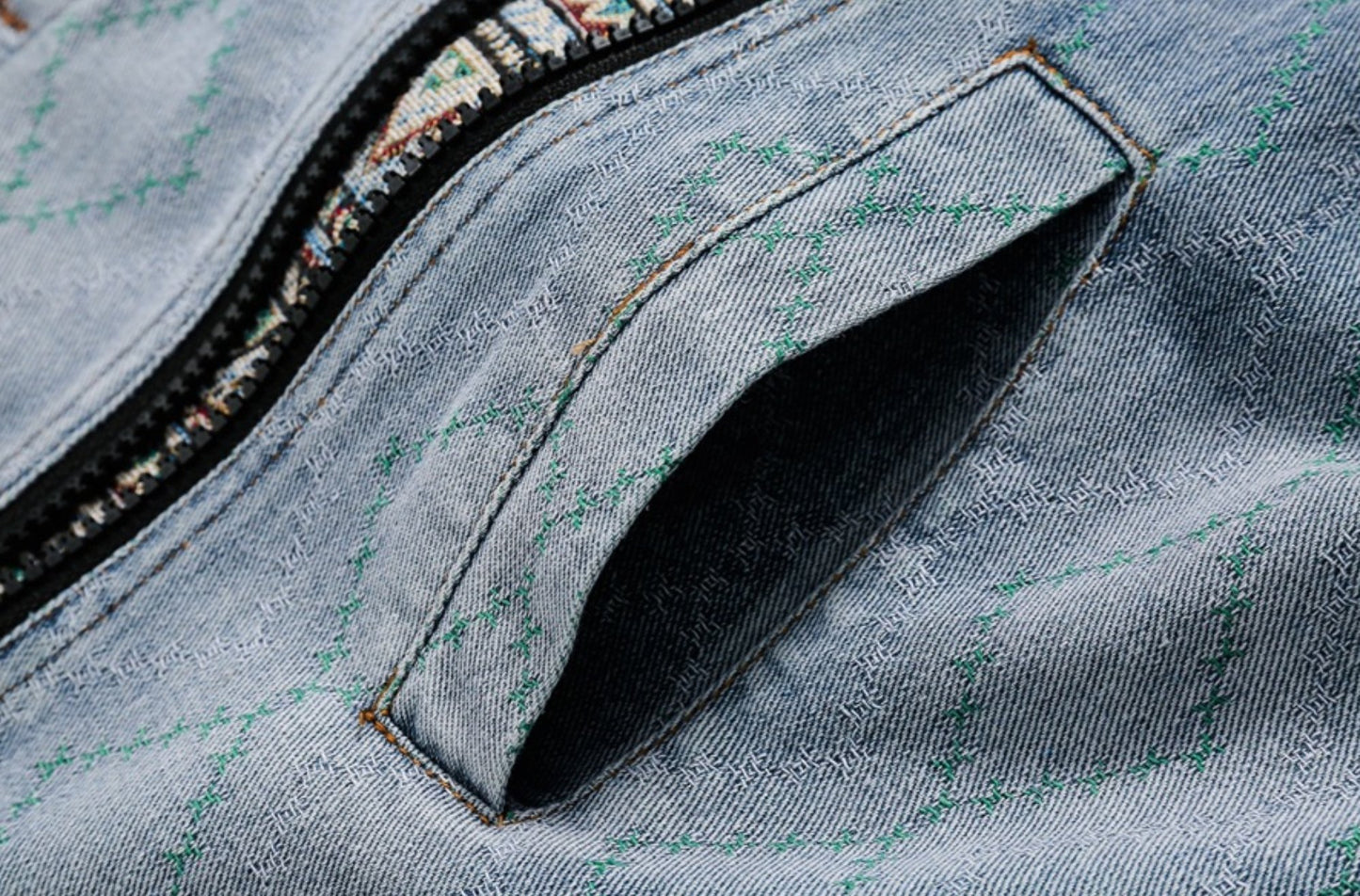 Patchwork Embroidered Denim Jacket