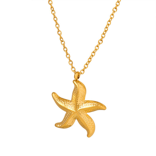 Starfish Pendant Necklace/Waterproof