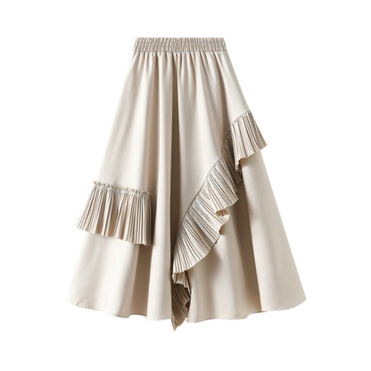 Ruffles A-line Midi Skirt