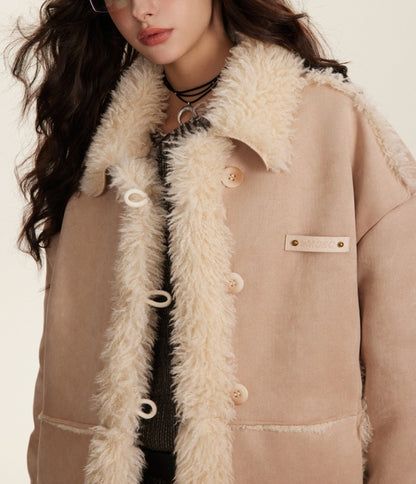 Retro Fur All-in-One Winter Thickened Jacket
