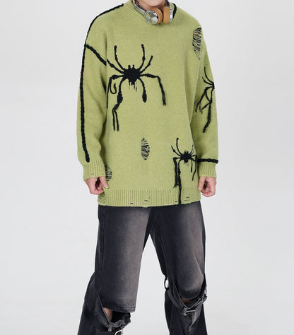 Unisex Spider Rope Knit Sweater