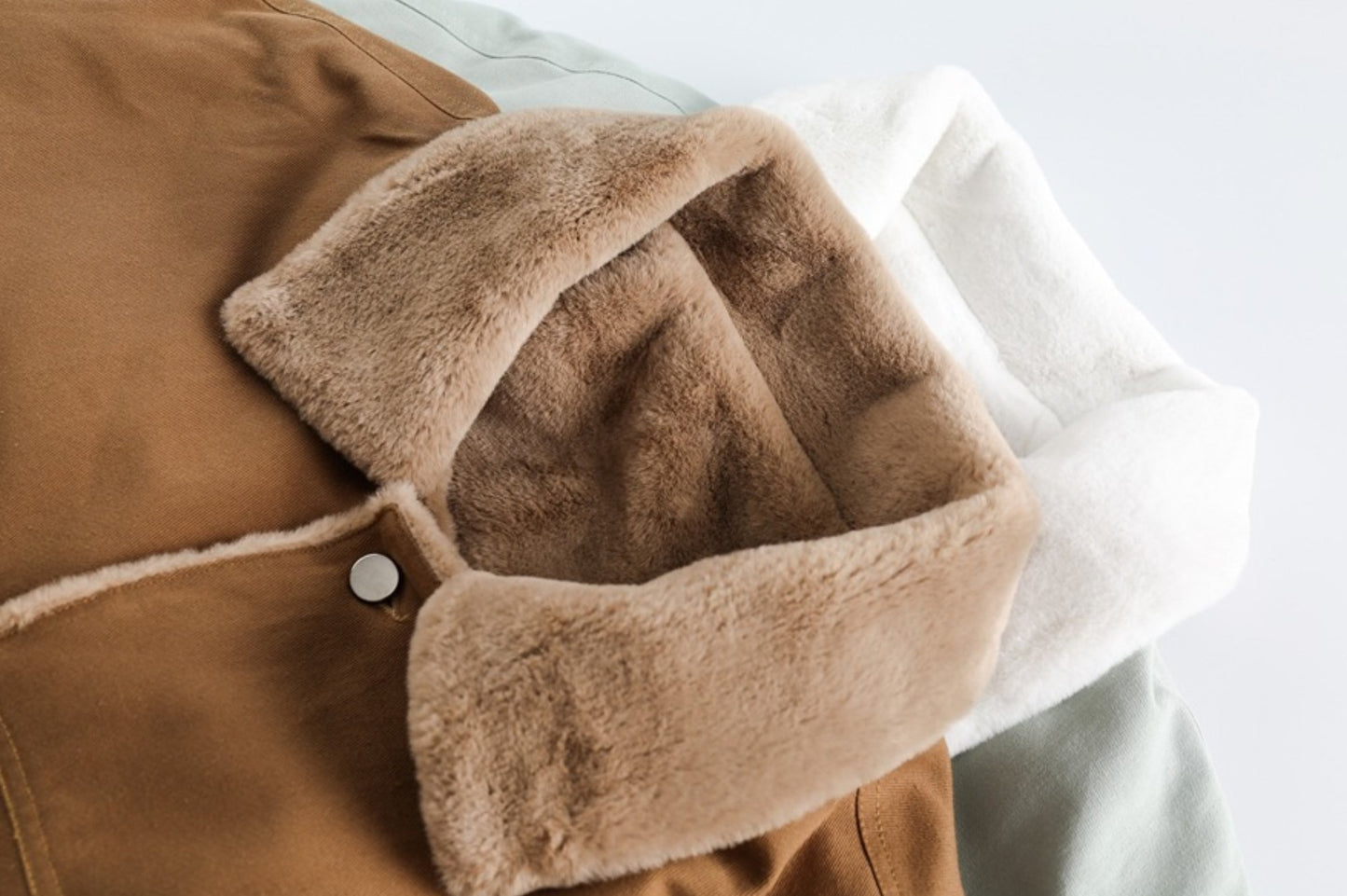 Retro Campus Style Winter Plush Cotton Reversible Coat