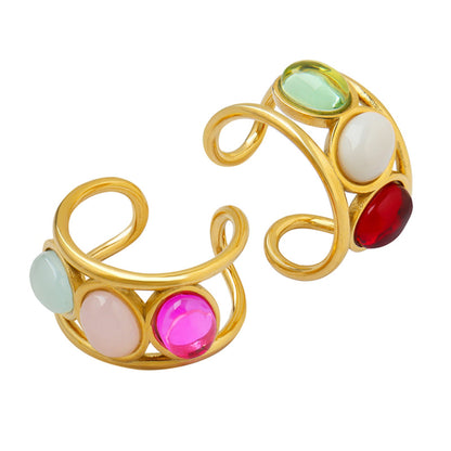 Colorful Gemstone Ring/Waterproof