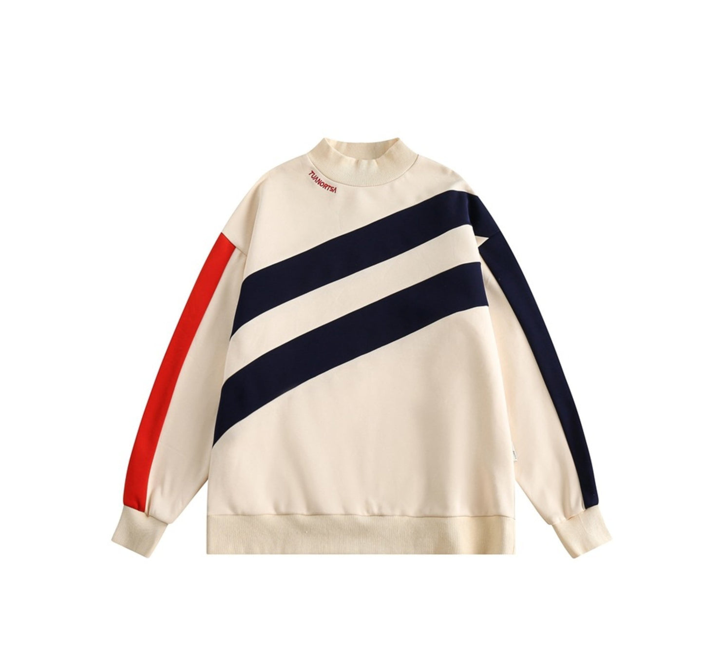 Patchwork Contrasting Color Top Pullover Sweatshirt