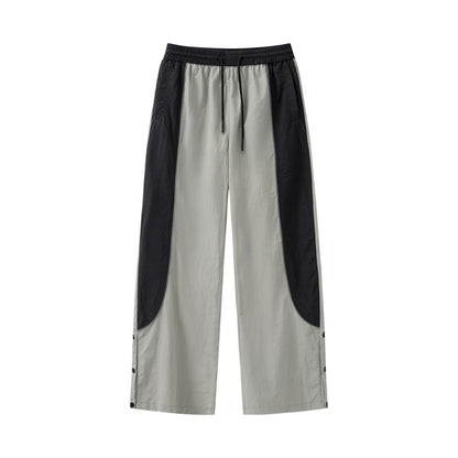 Unisex High Street Color Block Trousers