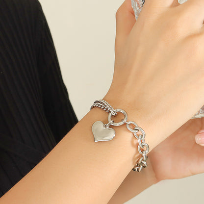 Cuban Chain Stitching Chain Love Couple bracelet