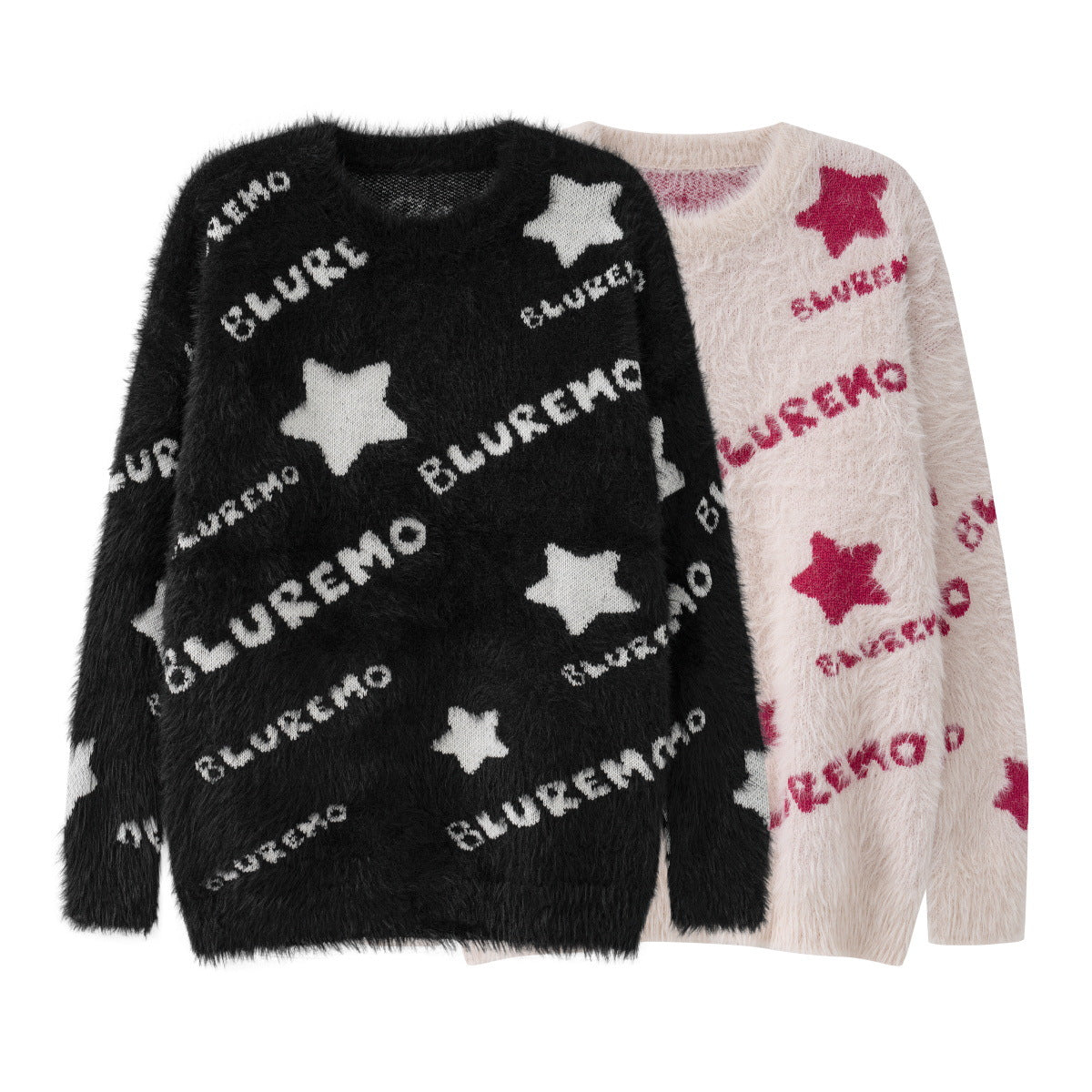 Unisex Five-Pointed Star Letter Knitted Sweater
