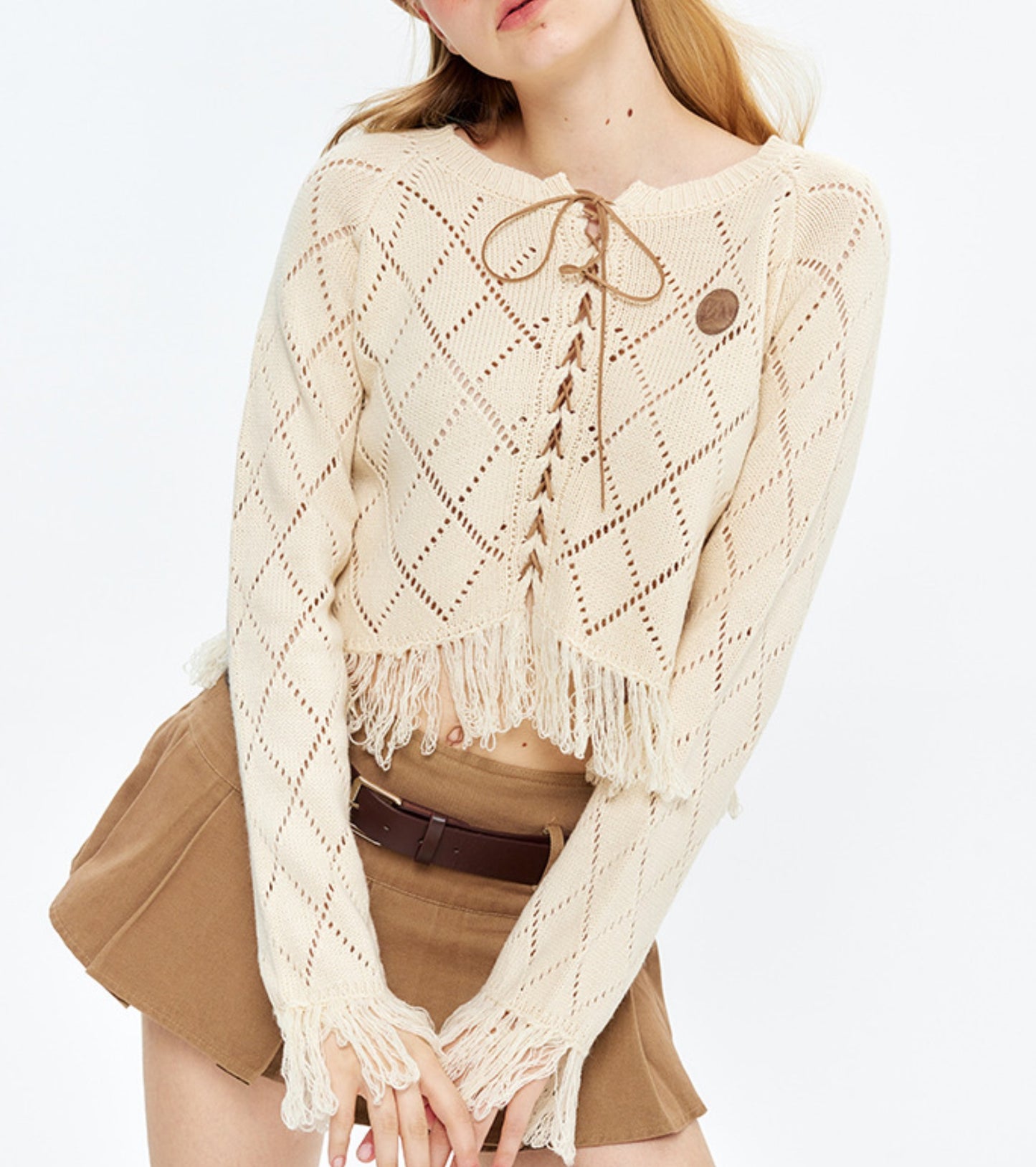 PRE-ORDER Fringed Cropped Sweater