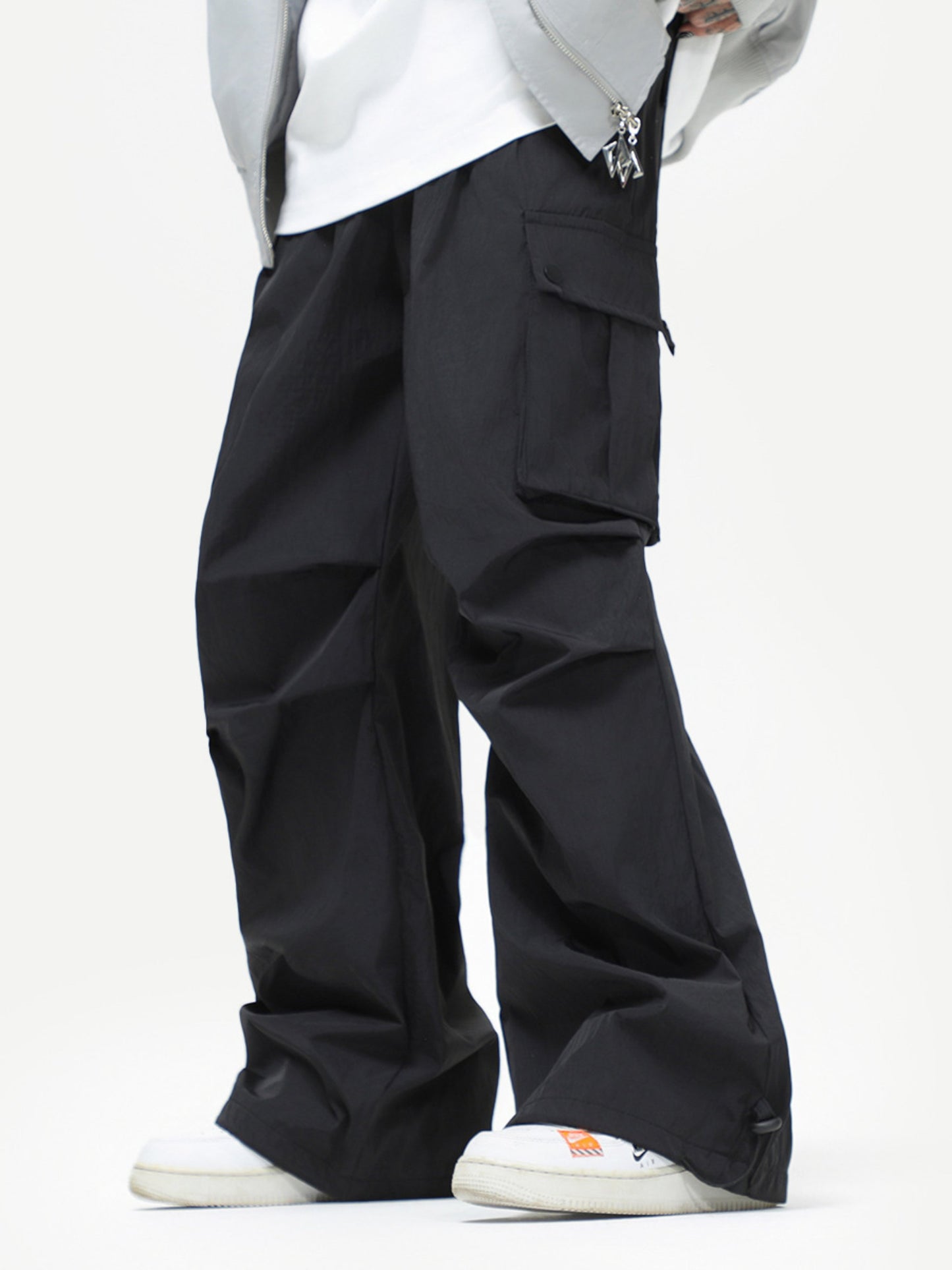 Unisex 3 Colors Black Gray Purple Trousers Pant