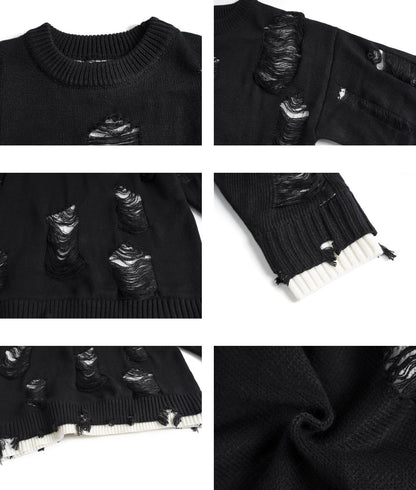 Unisex Retro ripped sweater