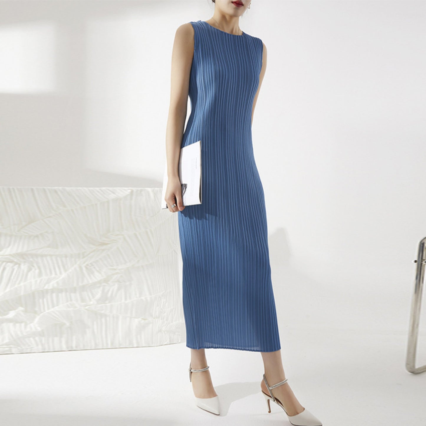 Long Pleated Dress