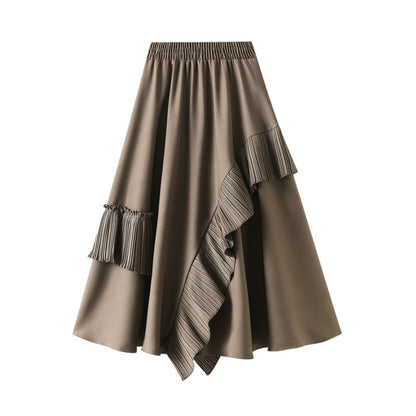 Ruffles A-line Midi Skirt